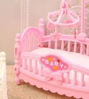 Baby Nursery Accessories - 1:12 Dollhouse Miniature Mini Baby Bed