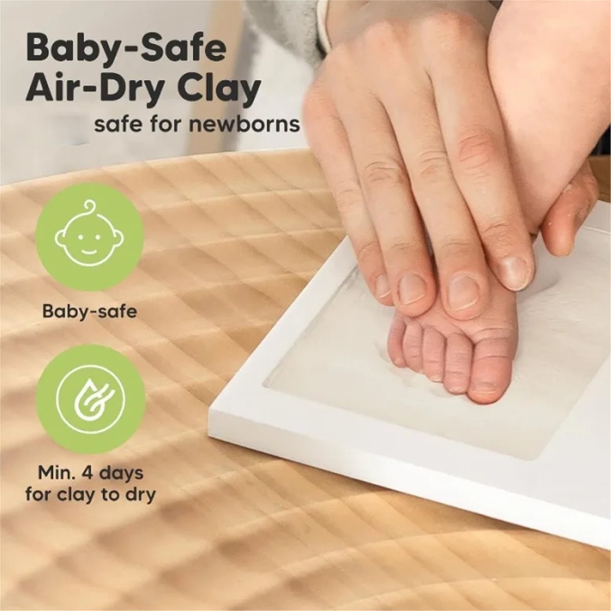 Baby Nursery Frames - Y69A Baby Handprint & Footprint Keepsake