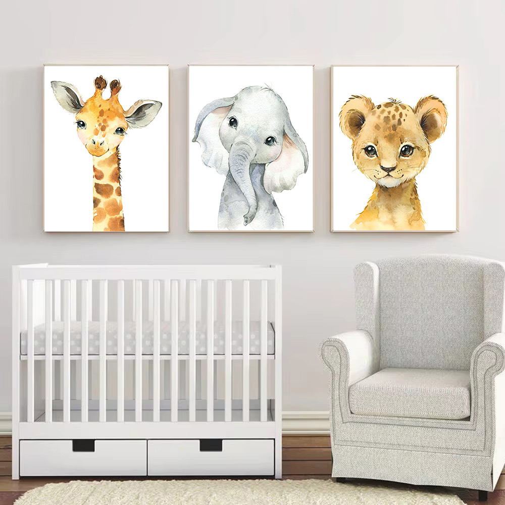 Safari Nursery Decor Set of 3  - Baby Nursery Jungle Animals ulasan dan harga