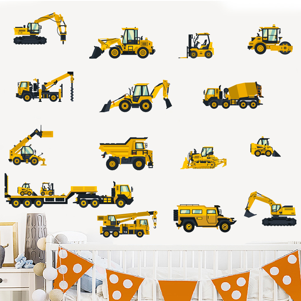 Cartoon Excavator Engineering  - Baby Nursery Package ulasan dan harga