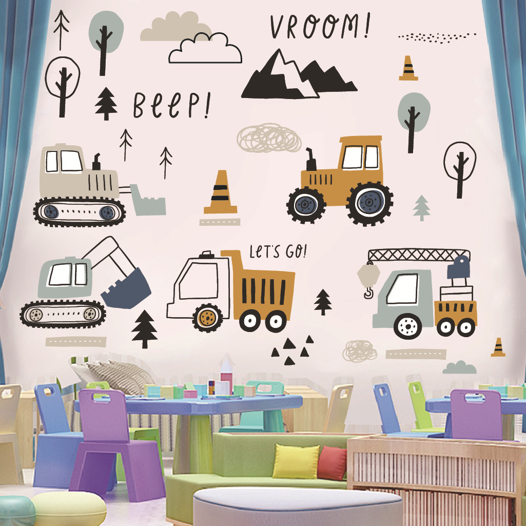 Cartoon Excavator Engineering  - Baby Nursery Package ulasan dan harga