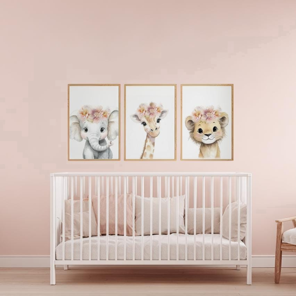 Baby Girl Nursery Wall Art Set - Baby Nursery Frames ulasan dan harga
