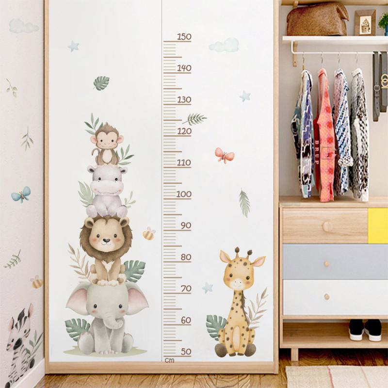 New Children's Growth Chart St - Baby Nursery Jungle Animals ulasan dan harga