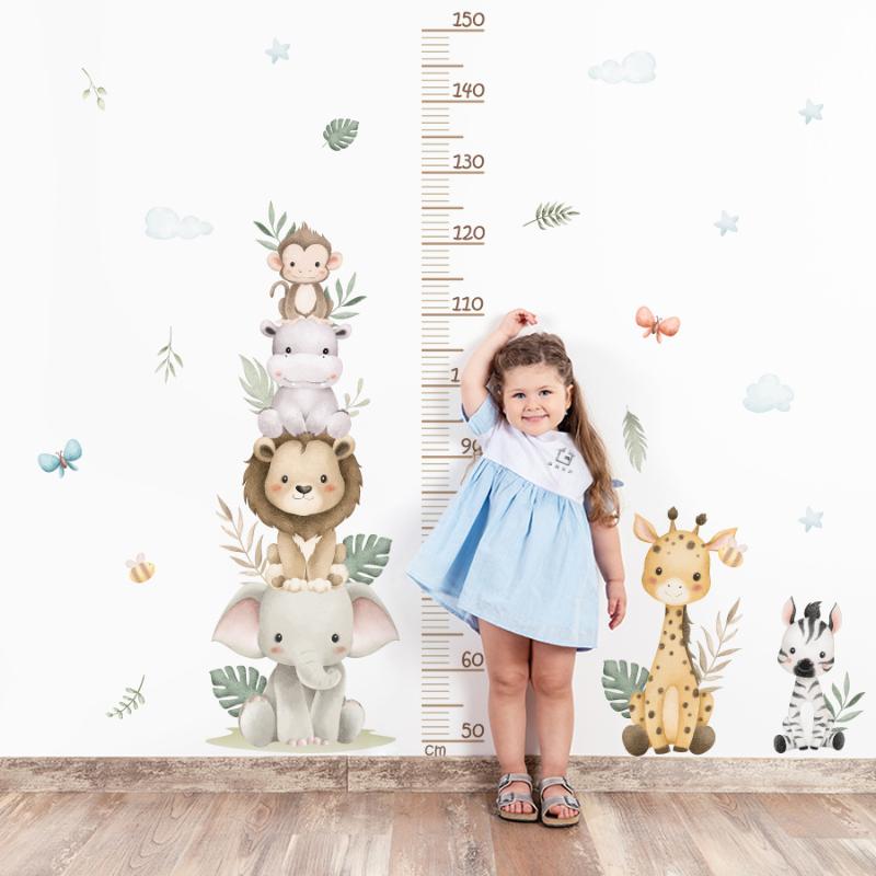 New Children's Growth Chart St - Baby Nursery Jungle Animals ulasan dan harga