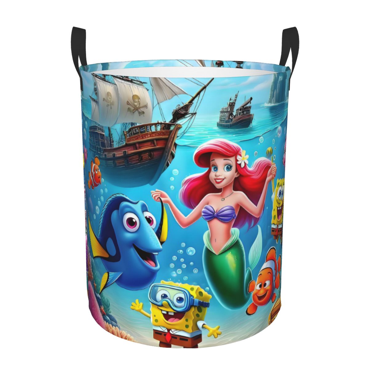 Litt Mermaid SpongeBob Finding - Laundry Hamper Nursery ulasan dan harga