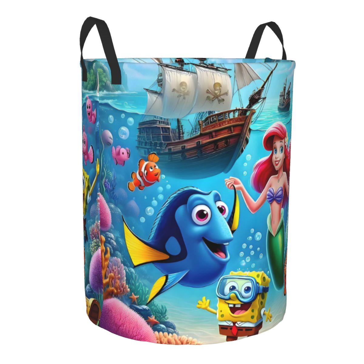 Litt Mermaid SpongeBob Finding - Laundry Hamper Nursery ulasan dan harga