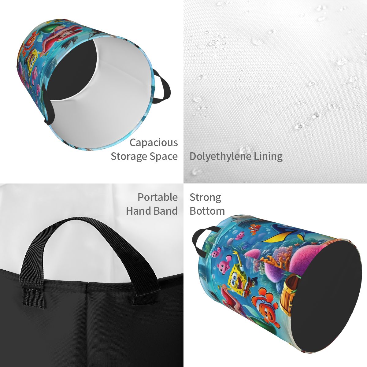 Litt Mermaid SpongeBob Finding - Laundry Hamper Nursery ulasan dan harga