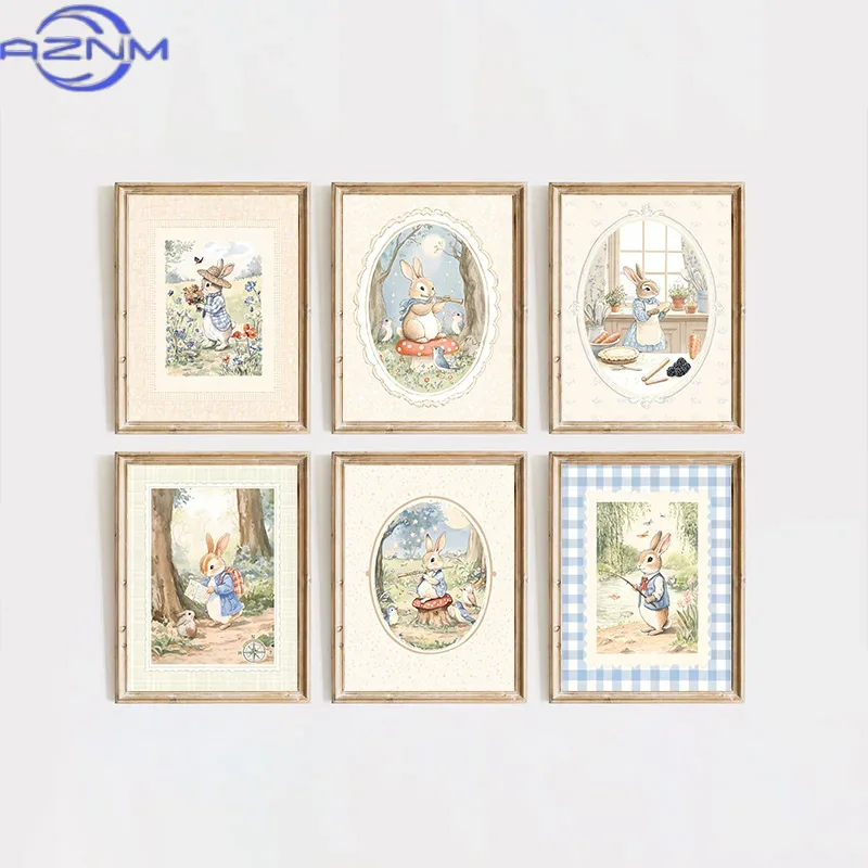 AZNM Vintage Boho Blue Plaid R - Baby Nursery Vintage Decor ulasan dan harga
