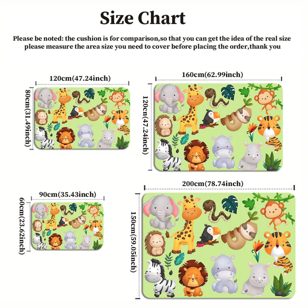 Cute Jungle Animal Print Cryst - Baby Nursery Jungle Animals ulasan dan harga