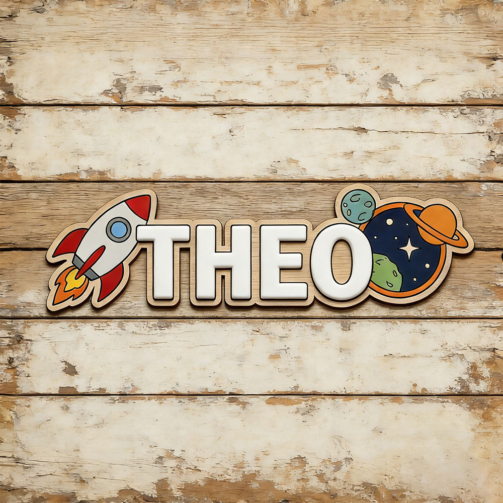 Personalized Space Rocket Name - Baby Nursery Gifts ulasan dan harga