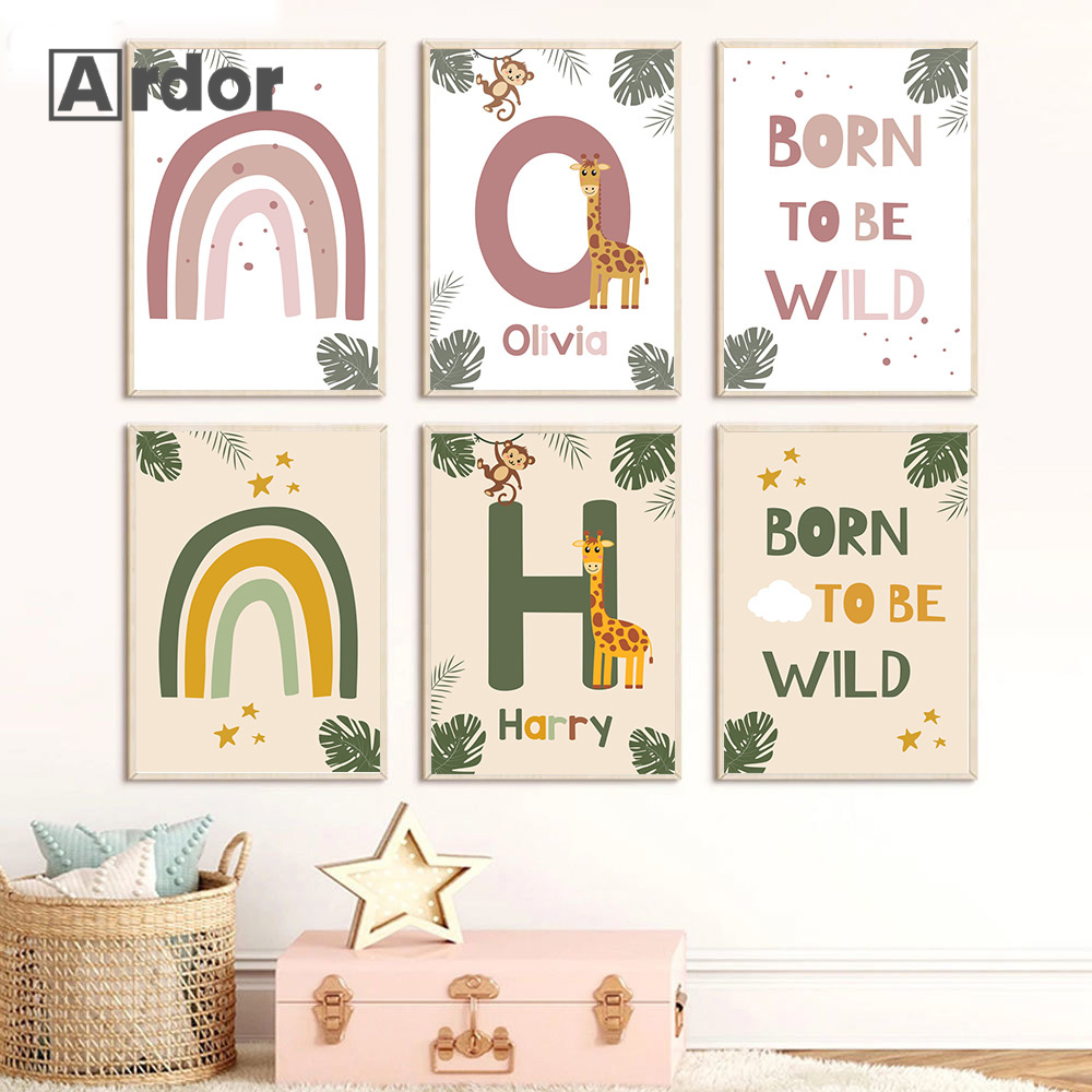Nordic Jungle Animal Posters C - Baby Nursery Jungle Animals ulasan dan harga