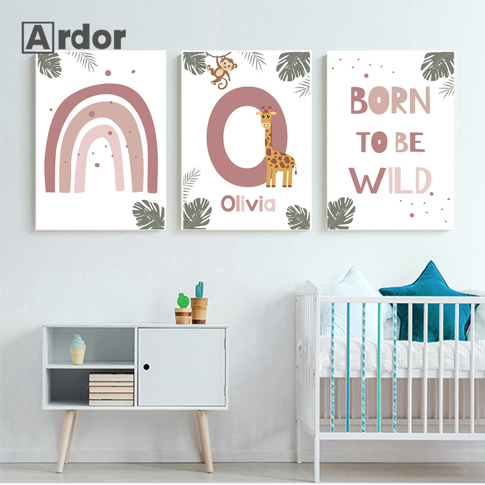 Nordic Jungle Animal Posters C - Baby Nursery Jungle Animals ulasan dan harga