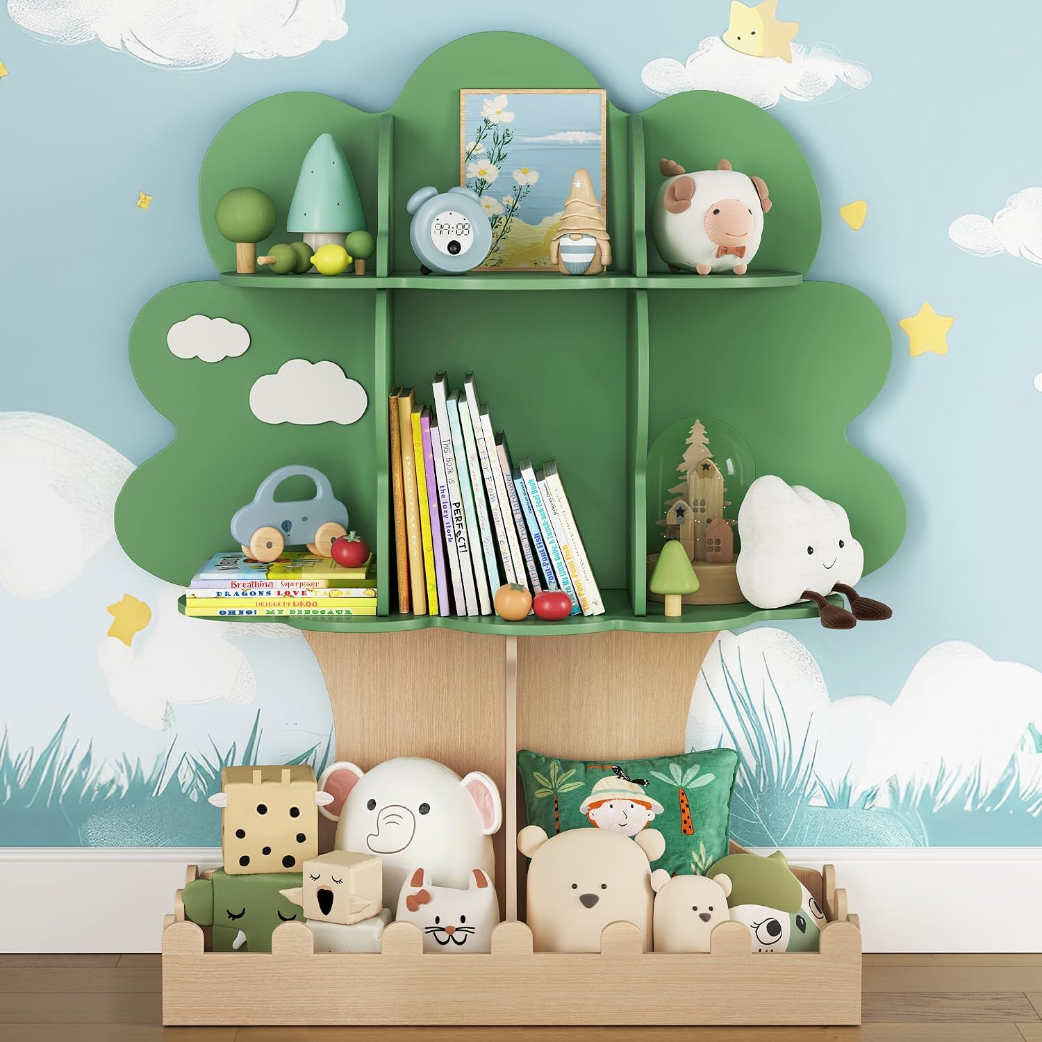 Toddler Tree Bookshelf Baby Mo - Baby Nursery Tree ulasan dan harga