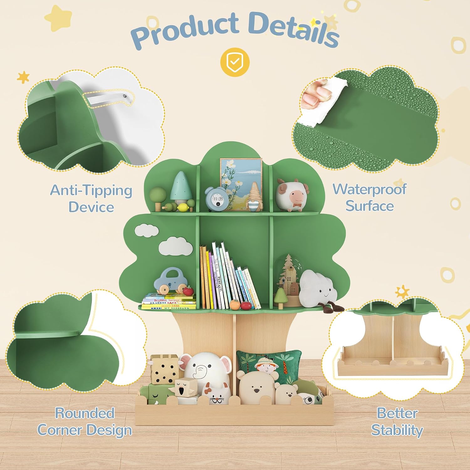 Toddler Tree Bookshelf Baby Mo - Baby Nursery Tree ulasan dan harga