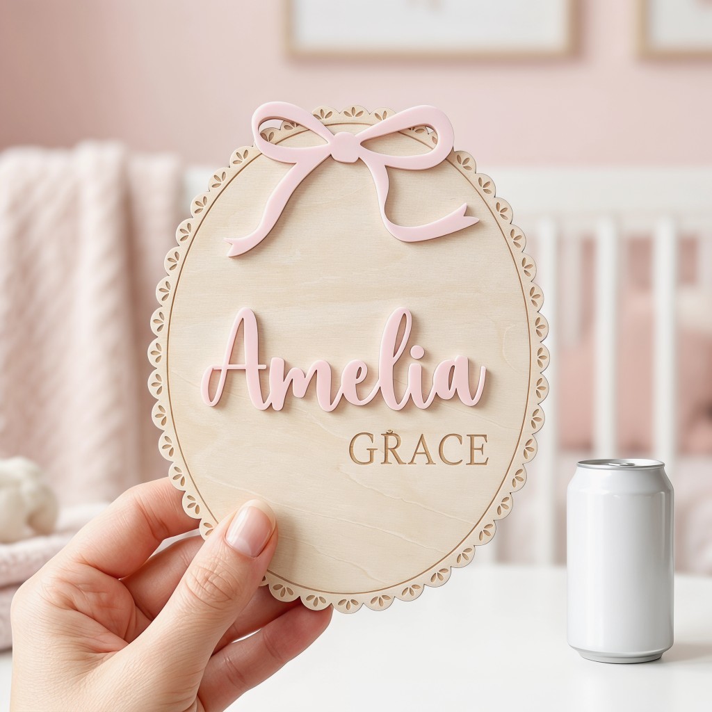 1Pc Custom Bow Lace Edge Baby  - Baby Nursery Gifts ulasan dan harga
