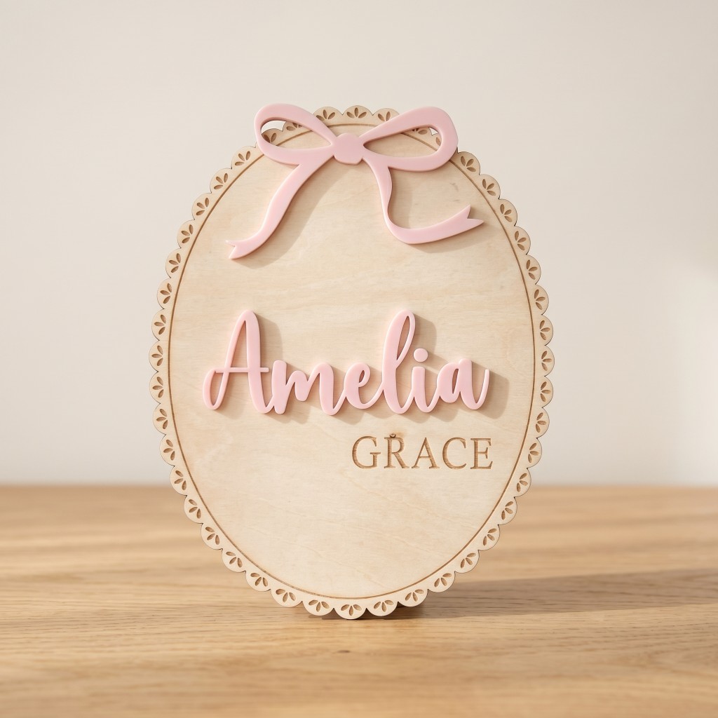 1Pc Custom Bow Lace Edge Baby  - Baby Nursery Gifts ulasan dan harga