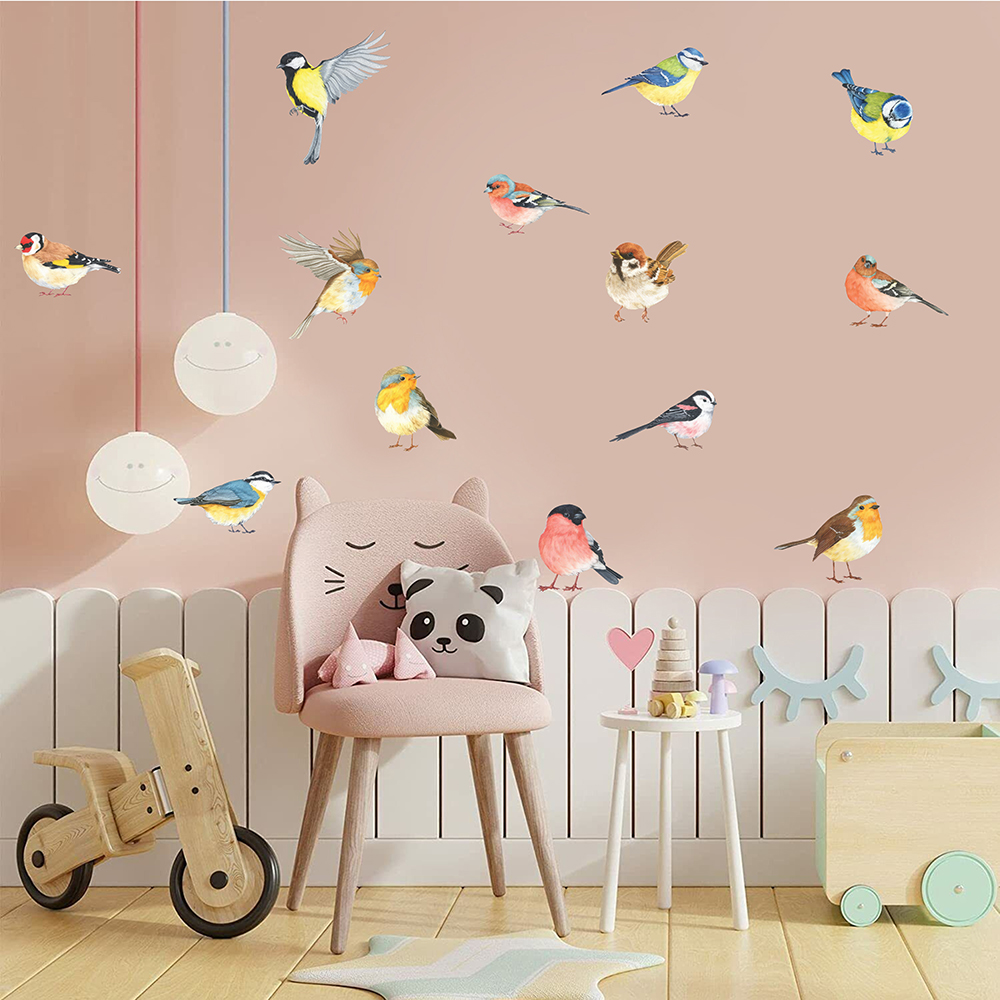 13pcs Little Birds Wall Sticke - Baby Nursery Package ulasan dan harga