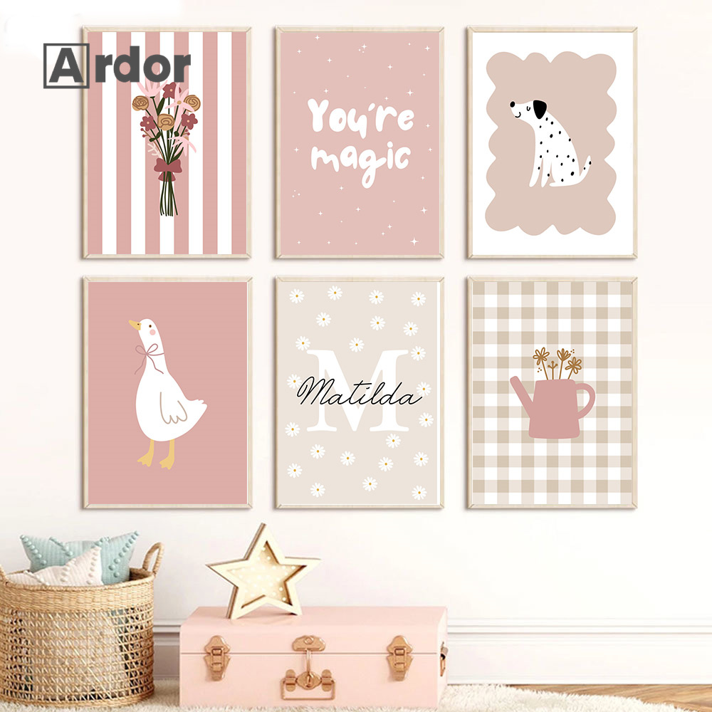 Personalized Name Wildflower N - Baby Nursery Vase ulasan dan harga