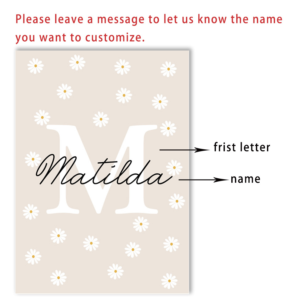 Personalized Name Wildflower N - Baby Nursery Vase ulasan dan harga