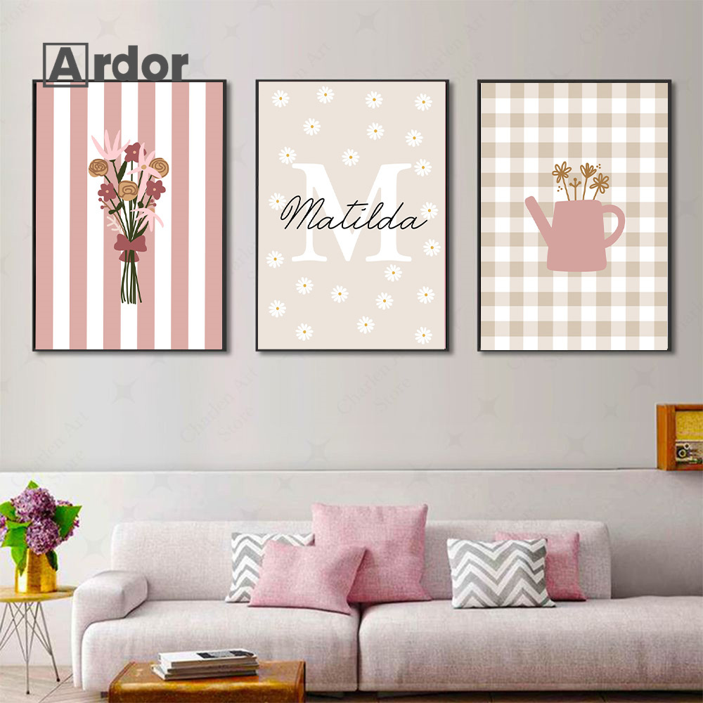 Personalized Name Wildflower N - Baby Nursery Vase ulasan dan harga