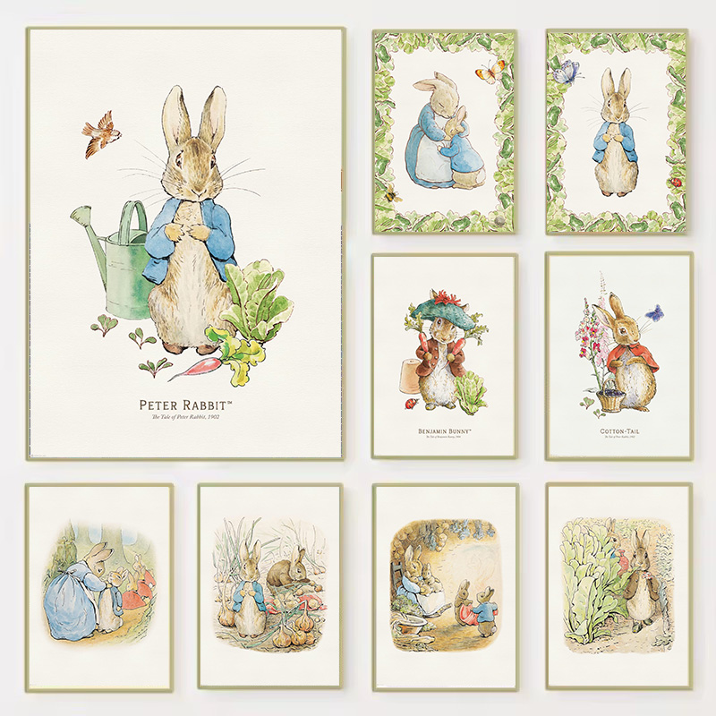 （2D Canvas painting） Vintage B - Baby Nursery Vintage Decor ulasan dan harga