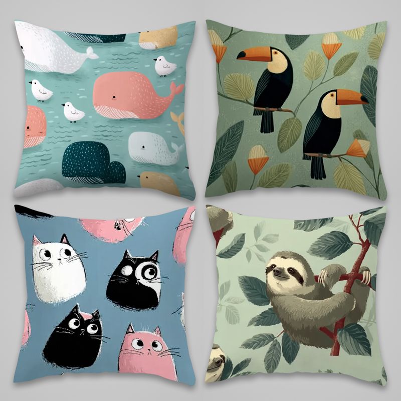 4 Piece Pillowcase Set Cute An - Baby Nursery Chair ulasan dan harga