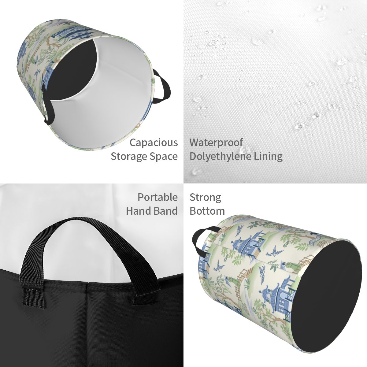 Custom Vintage Chinoiserie Wil - Laundry Hamper Nursery ulasan dan harga