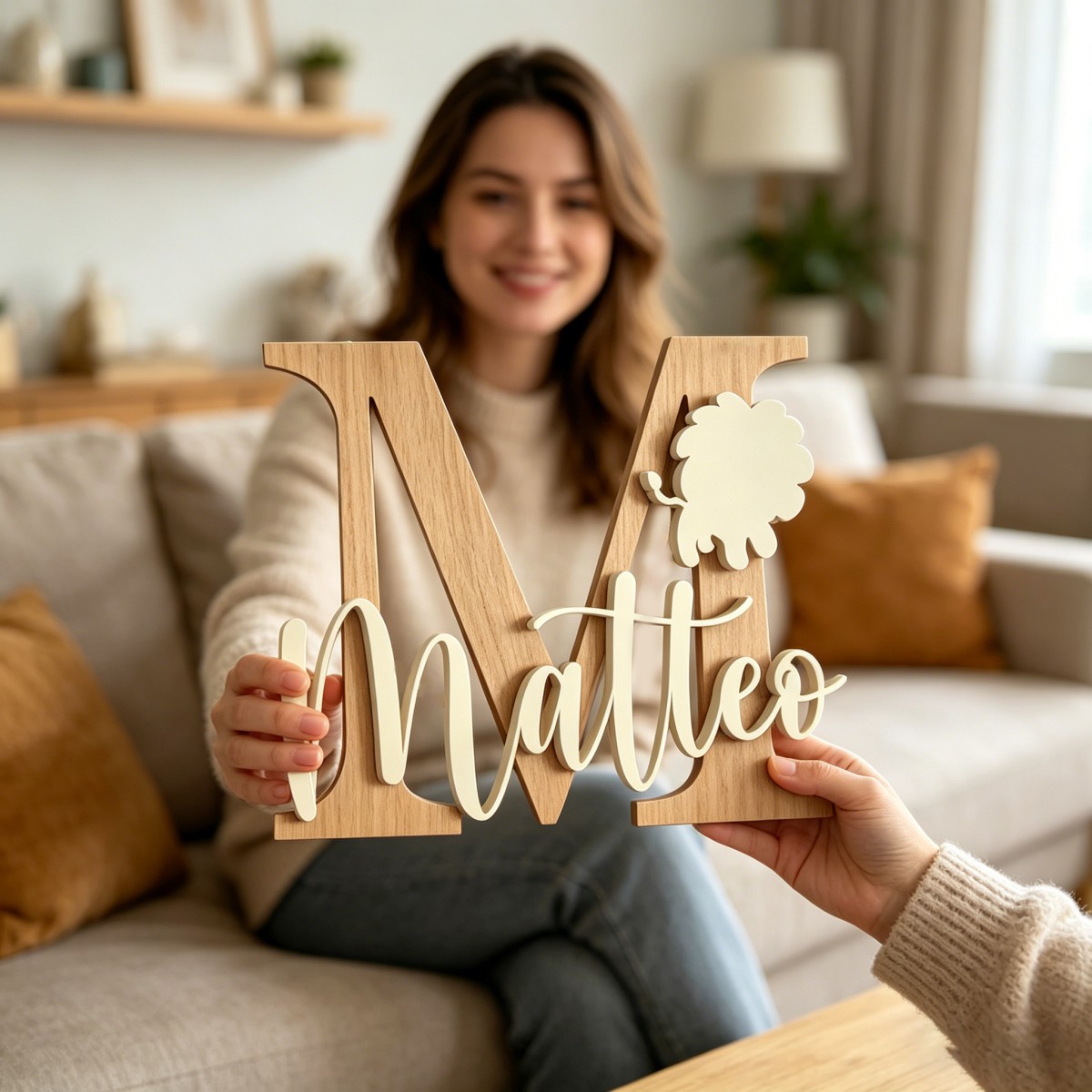 1Pc Custom Lion Name & Initial - Baby Nursery Gifts ulasan dan harga