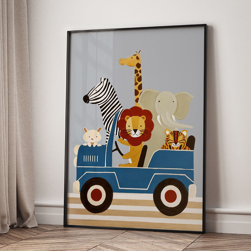 Funny Cartoon Animal Car Ballo - Animals Baby Nursery ulasan dan harga