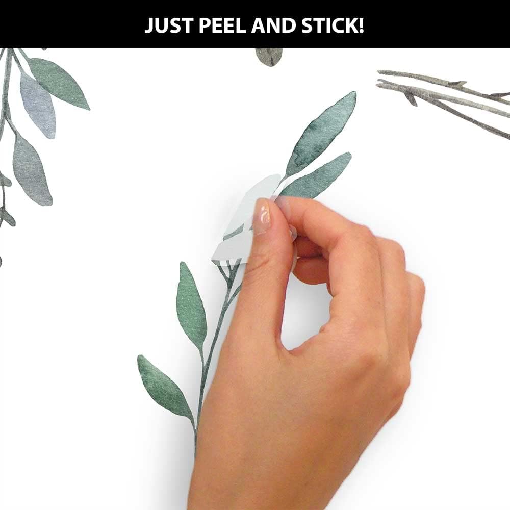Watercolor Rustic Country Leav - Baby Nursery Tree ulasan dan harga