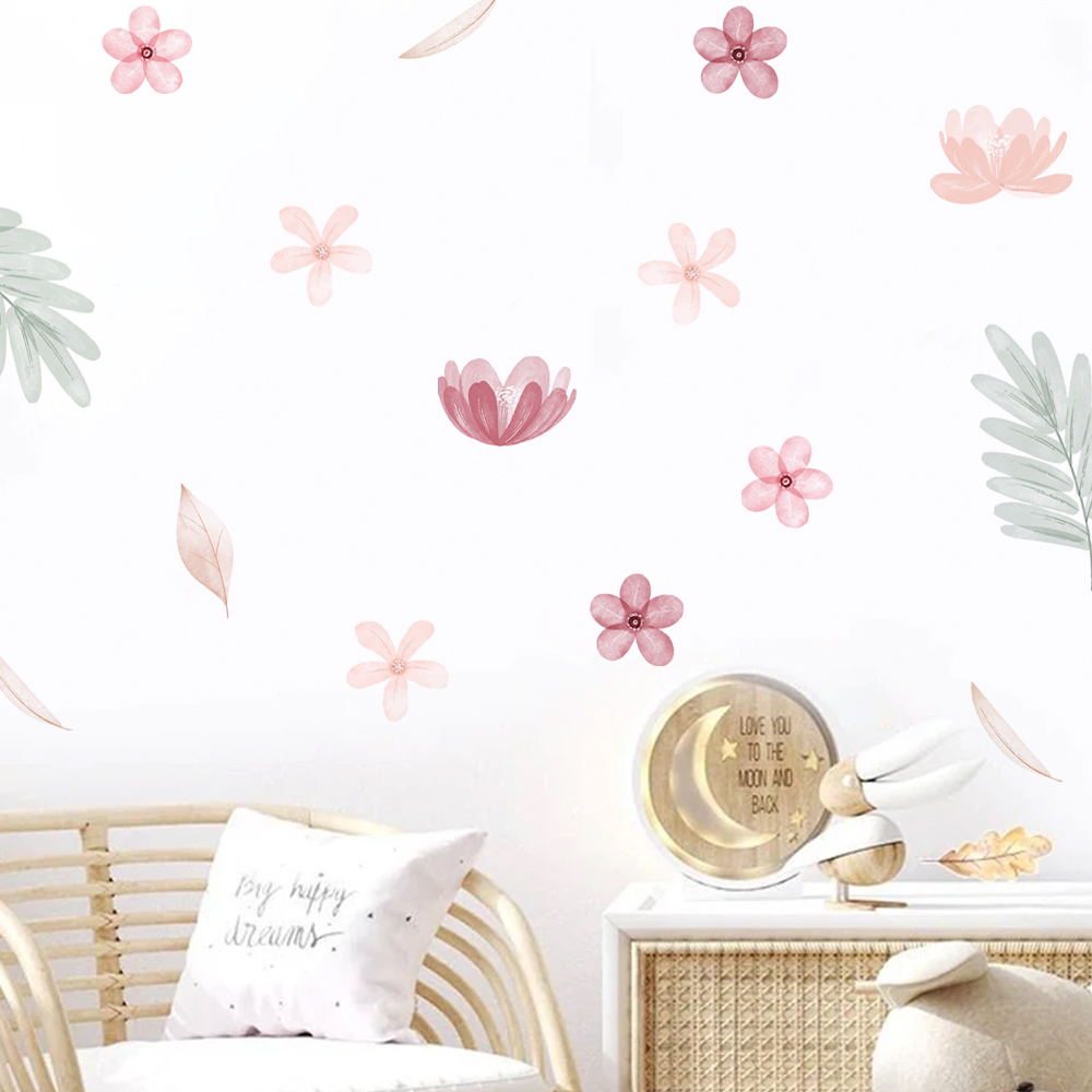 Boho Leaves Botanical DIY Wall - Baby Nursery Accessories ulasan dan harga