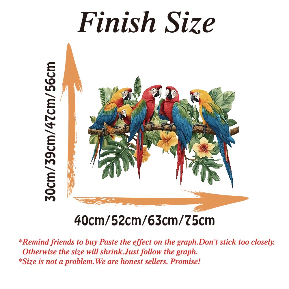3Pcs Parrots on Branch Wall St - Baby Nursery Package ulasan dan harga