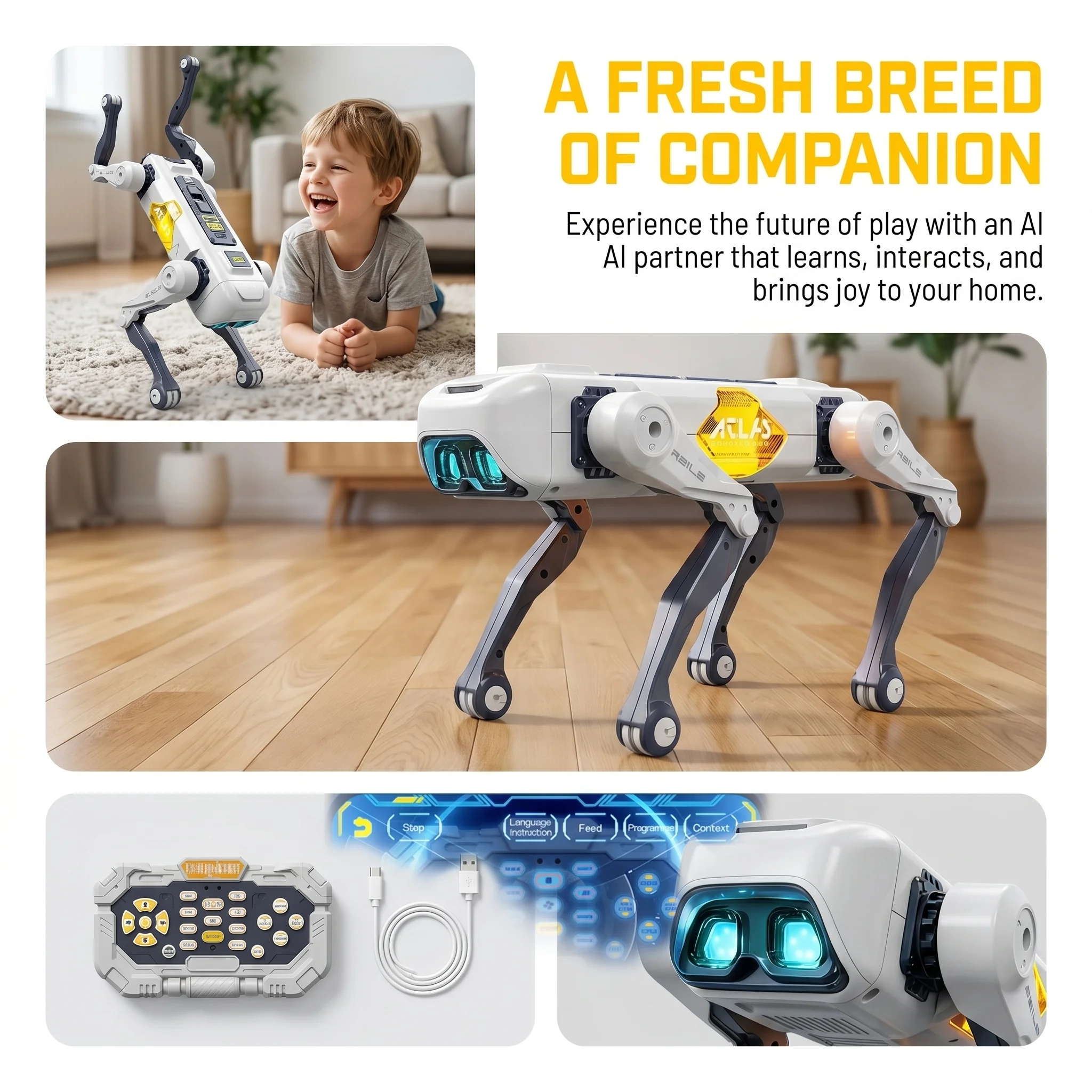 AI Smart Robot Dog, Voice & AP - Baby Nursery Gifts ulasan dan harga