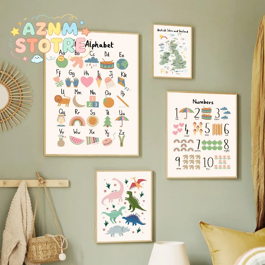 Animal World Map Dinosaur Alph - Animals Baby Nursery ulasan dan harga