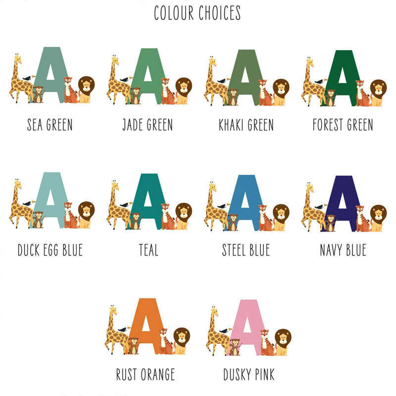 Personalised Name Jungle Anima - Baby Nursery Jungle Animals ulasan dan harga