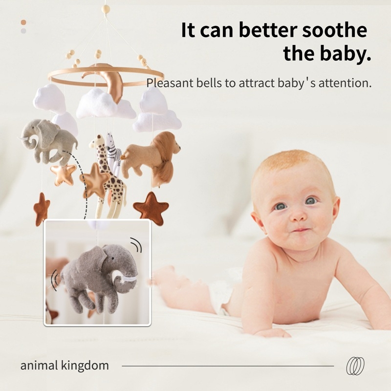 Hot Sale Nordic Handmade Felt  - Baby Nursery Jungle Animals ulasan dan harga