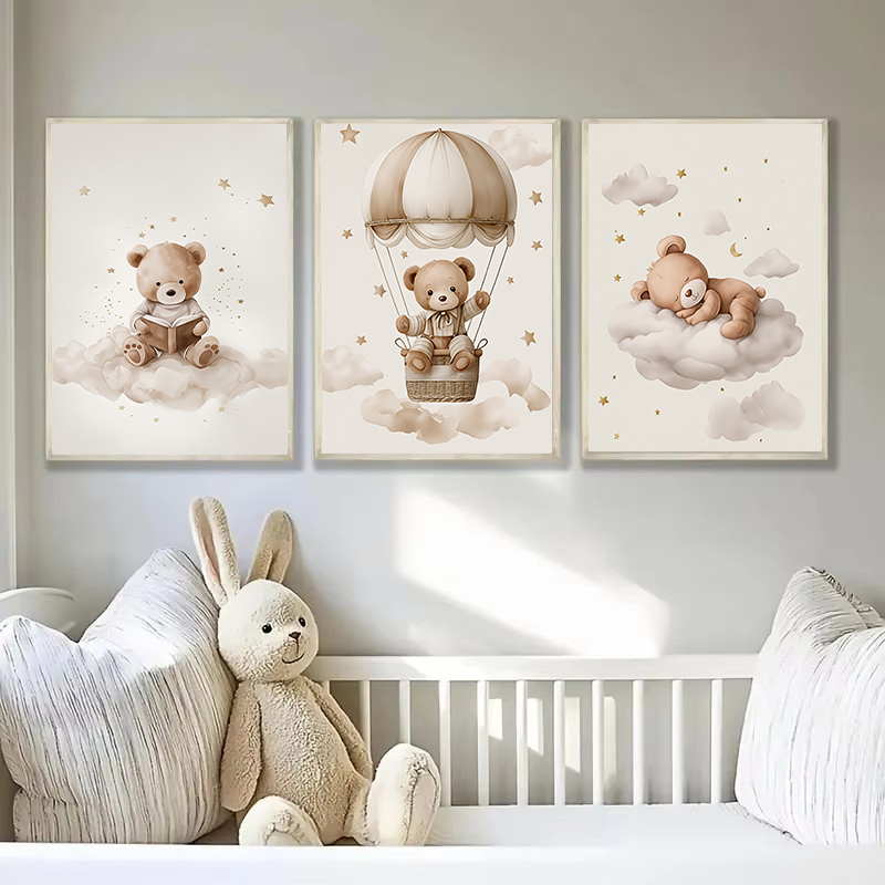 3pcs/set Bohemian Teddy Bear A - Animals Baby Nursery ulasan dan harga
