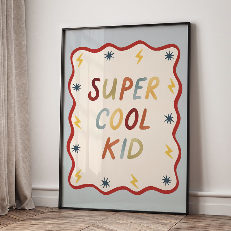 Funny Cartoon Super Cool Kid N - Animals Baby Nursery ulasan dan harga