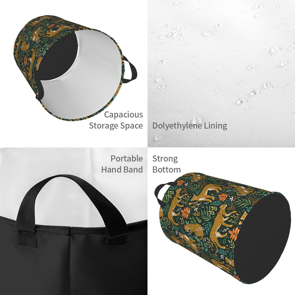 Jungle Cheetahs Pattern Laundr - Laundry Hamper Nursery ulasan dan harga